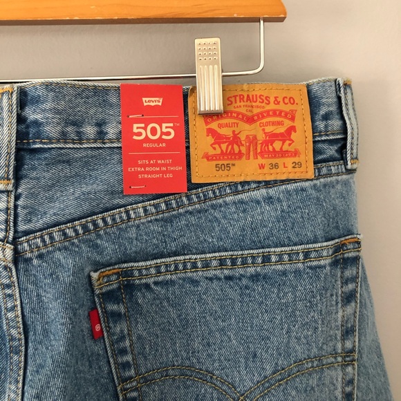 Levi’s 505 Regular Fit Jeans W36 L29 NWT - Picture 10 of 14